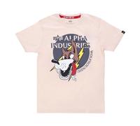 Wolfhounds Tee Jet Stream White - male - Alpha Industries - T-Shirts - Pink - S - Tops S