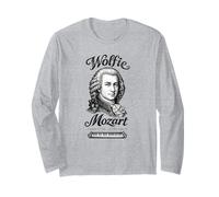 Wolfie Mozart Classical Music Portrait Piano Keyboard Long Sleeve T-Shirt