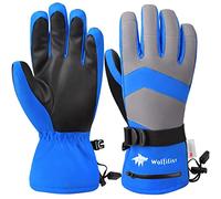 WOLFILIST Ski Gloves Waterproof Windproof - 3M Thinsulate Insulated Warm Snow Gloves, Snowboard Gloves with Zipper Compartment, Touchscreen Winter Gloves for Men and Women