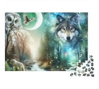 WolfJigsaw Puzzle Animal Non Toxic Couples Logic Training Party Game Best Puzzle Gift 1000 Pieces 38x26cm/1000pcs