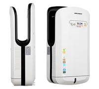 WOLFMAC Commercial Brushless High Speed Air Blade Jet Double Sided Electric Hand Dryer, Energy Efficient, Low Noise, HEPA Filter, 7-10s Drying