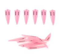 wolfman 50pcs 2/3/4 inch Arrow Vane Shield-shaped Transparent Rubber Feather Archery Fletching Bow Hunting Shooting Target Fletches (Pink, 3 inches)