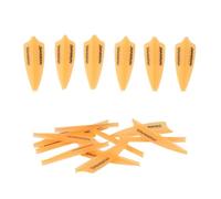 wolfman 50pcs 2/3/4 inch Arrow Vane Shield-shaped Transparent Rubber Feather Archery Fletching Bow Hunting Shooting Target Fletches (Orange, 3 inches)