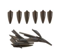 wolfman 50pcs 2/3/4 inch Arrow Vane Shield-shaped Transparent Rubber Feather Archery Fletching Bow Hunting Shooting Target Fletches (Black, 2 inches)