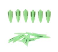 wolfman 50pcs 2/3/4 inch Arrow Vane Shield-shaped Transparent Rubber Feather Archery Fletching Bow Hunting Shooting Target Fletches (Green, 4 inches)