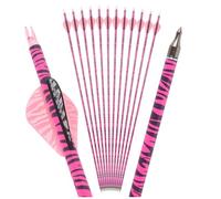 wolfman 6/12PCS Carbon Arrow 31.5 Inch Spine 500 OD 7.8mm 2 inch Vanes 100Grain Arrowhead for Recurve Compound Bow Archery Shooting Hunting Target Practice Training (type3)