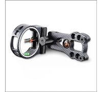wolfman Archery Compound Bow Sight 3 Pin 0.029" Fiber Optics Micro Adjustment Bow Sight Hunting Sight for Archery Accessories Left Hand Right Hand (Carbon)