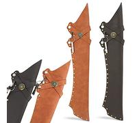 wolfman Archery Hip Quiver Waist Hanged Arrow Quiver Traditional Hand Made Black Leather Arrow Quiver Holder Lightweight Right/Left Handed for Bow Hunting Shooting (Black)