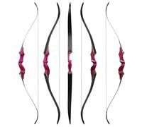 Wolfman Archery Recurve Bow Set 20lb Split Bow Detachable Left/Right Handed for Adults and Beginners for Range Training and Outdoor Hunting (Purple, only bow, Left Hand)