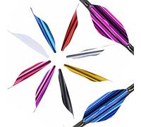 wolfman Archery Spin Vanes 1.8" Spiral Arrow Fletches Shaft DIY Right Wing Arrow Feather Shooting Competition Accessories 50pcs (blue)