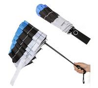 wolfman Archery Target Element Pattern Umbrella - Automatic 3 Folding Anti-UV Sun Rain Windproof for Travel & Archery Lovers