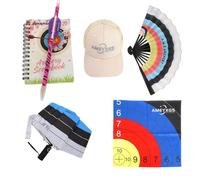 wolfman Archery-themed Creative Product Set Score Book Pen UV-protective umbrella Fan Hat Towel for Outdoor Archer Gift Daily leisure Shooting Target Practice Accessory (set2)