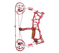 Wolfman Compound Bow Set 30-75lbs Draw Weight 80% Let-Off 330FPS for Hunting Bowfishing & Target Shooting (red, only bow)