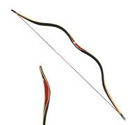 Wolfman Handcrafted Traditional Longbow Wood- 55" One Piece Horse Bow for Hunting & Target Shooting, 20-50lbs Draw Weight RH LH (25 lbs)