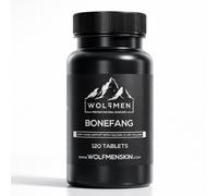 WOLFMEN Bonefang | Calcium, Vitamin D3 & K2 with Type II Collagen, MSM, Glucosamine, Chondroitin, Boron, Magnesium & Silica | Men’s Mineral & Collagen Complex | 120 Tablets, 2 Month Supply | UK Made