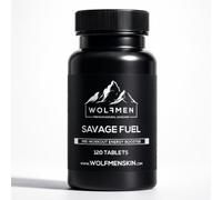 WOLFMEN Savage Fuel Pre Workout Micro Tablets | 80mg Caffeine, Creatine Monohydrate, L-Citrulline, Beta-Alanine, Taurine, Tyrosine & Electrolytes | Easy to Swallow 120 Tablets, UK Made