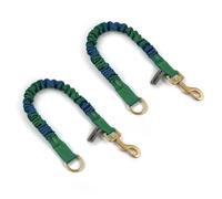Wolfone Bungee Shock Absorber Dog Lead Extension Reflective Threads leads for Dogs Running，Trainning，Recall 2-Pack Blue-green gradient