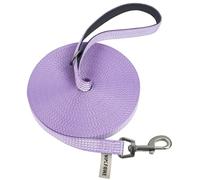 Wolfone Long Line Dog Lead with Padded Handle Purple 5m Reflective Extra-long Training Leads for Dogs Outside