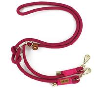 Wolfone Multi-Functional Double-Ended Rope Dog Lead Hand Free Heavy Duty Adjustable Lead for Large Medium Small Dog Pink Peacock