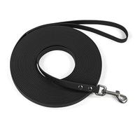 Wolfone Waterproof Dog Training Leash Long Line - Black 50ft Outdoor Lead for Recall, Beach, Swimming, Hiking - Strong Longline for Small Medium Large Dogs