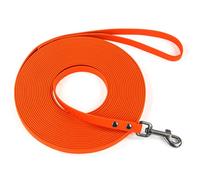 Wolfone Waterproof Dog Training Leash Long Line - Orange 33ft Outdoor Lead for Recall, Beach, Swimming, Hiking - Strong Longline for Small Medium Large Dogs