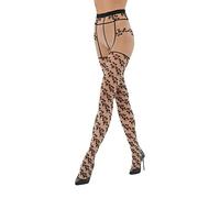Wolford Floral Suspender Tights Fairly Light/Black S