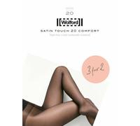 Wolford Women Satin Touch 20 Tights (3 units), Ladies hosiery,transparent,sheer,translucent,shimmering,7005 black,M