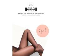 Wolford Women Satin Touch 20 Tights (3 units), Ladies hosiery,transparent,sheer,translucent,shimmering,7005 black,XL