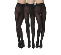 Wolford Velvet de Luxe 66 Women's Opaque Tights Pack of 3 Soft Matt, 7005 Black, S