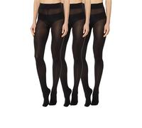 Wolford Velvet de Luxe 66 Women's Opaque Tights Pack of 3 Soft Matt, 7005 Black, L