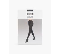 Wolford Womens 7005 Black Leo Logo-waistband Stretch-lace Tights M