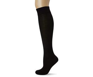 Wolford Women's Merino Knee-High Socks, Black (Black 7005), L