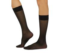 Wolford Women's Satin Touch 20 Knee-Highs Tights, 20 DEN, Black, Medium (Size: M)