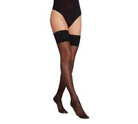 Wolford Womens Black Satin Touch 20 Hold-ups M