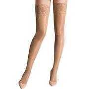 Wolford Women's Satin Touch 20 Stay-Up Lined 20 DEN Tights, Beige (Beige Caramel), Large (Manufacturer Size: L)