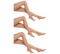 Wolford Womens Sheer 15 Denier Set of 3 Tights - Gobi Beige