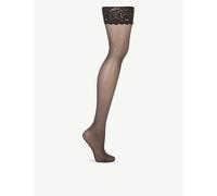 Wolford Womens Wolford Satin Touch 20 Hold-Ups Nearly Black S