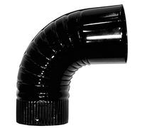 Wolfpack 22011100 Oven Elbow 100 mm 90 ° Glazed Black