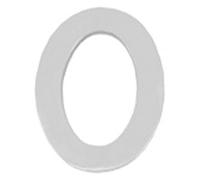 Wolfpack 5320020 - Number “0” + Screws (10 cm) Matt Silver Colour