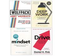 Wolfpack (Hardcover), Deep Work, Mindset, Drive Daniel Pink 4 Books Collection Set