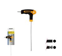 WOLFPACK LINEA PROFESIONAL 2104500 Ball Handle Bimaterial Soft Touch Shape T 2 mm. Chrome Vanadium Steel, Allen Screwdriver, Hex Key, Color, Single