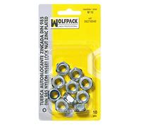 WOLFPACK LINEA PROFESIONAL 6278050 Din985 M12 Self-Locking Nut (6 Pieces), Multicoloured, Single