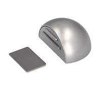 WOLFPACK LINEA PROFESIONAL Adhesive Door Stop with Magnet Retainer Matt Chrome, Metallic Silver, 12x9x3 cm