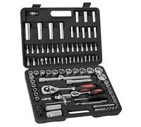 WOLFPACK LINEA PROFESIONAL Complete Socket Set, 94 Piece Kit, 1/4"-1/2", Target Vanadium Steel, with Case