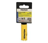 WOLFPACK LINEA PROFESIONAL - Hole Saw Bimetal Ø 20 mm. Thermal Tempered, Reinforced Base. Wood Crown, Drill Holes Wood, Steel, Iron, Plastics