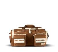 WOLFpak 30L Perfect Duffle Bag - Tactical Gym Bag for Men & Women, Hardshell Base 1000D Waterproof Travel Carry On with Shoe Compartment, Dual Cup Holders, Laptop Sleeve & Molle Straps (Mocha)