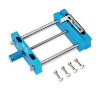 WolfPawn Aluminum Profile Worktable Bench Vise Clamp High-Precision CNC Router Clamp for Unique Shaped Woodworking & Metalworking Milling Project, Suitable for CNC Machine with T Groove (Blue)