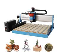 WolfPawn CNC Router Machine PreciseaMax PRO NEMA 23-76 Closed-Loop Stepper Motor Engraver with 710W Trim Router Spindle, Ball Screw Milling Machine for Wood Acrylic Aluminum Carving Cutting