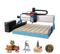 WolfPawn CNC Router Machine PreciseaMax PRO NEMA 23 Closed-Loop Stepper Motor Engraver with 710W Trim Router Spindle, Ball Screw Milling Machine for Wood Acrylic Aluminum Carving Cutting