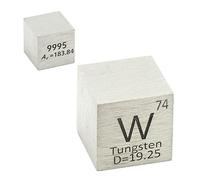 Wolfram Element Cube - 99.95% Pure Tungsten, 10mm Density, for Periodic Table, Hunter, and More (0.39")